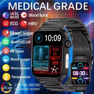 Medical Smartwatch: Track Glucose, Lipids, Uric Acid Real-Time