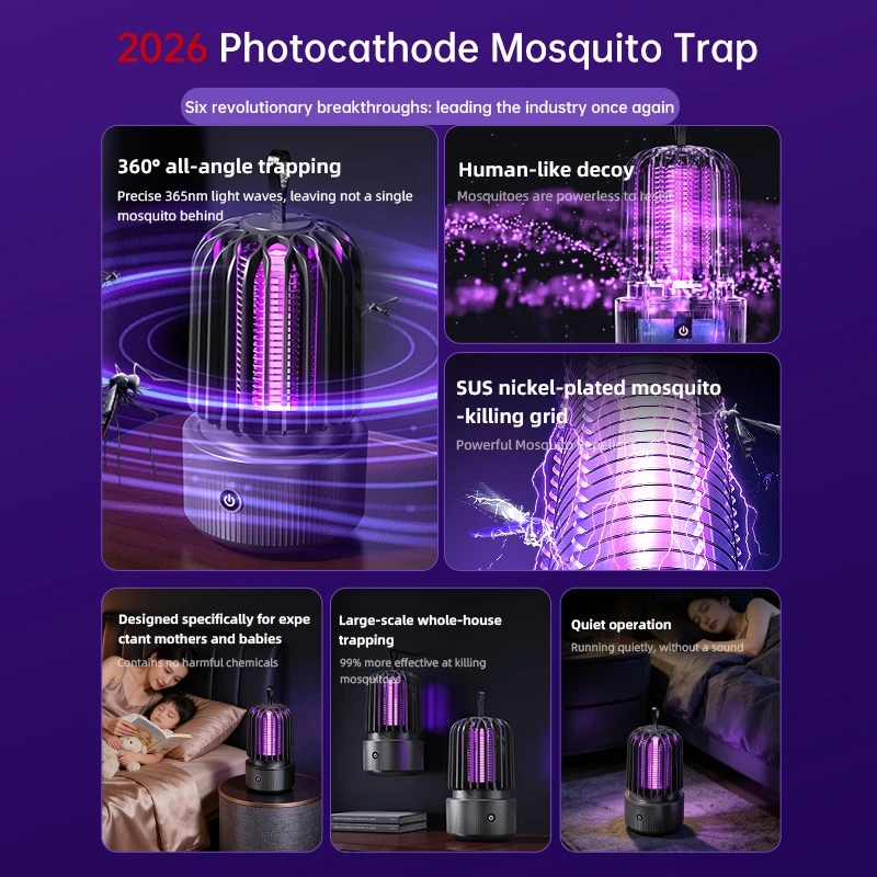 Enjoy Pest-Free Outdoors: Rechargeable UV Mosquito Zapper - Image 5