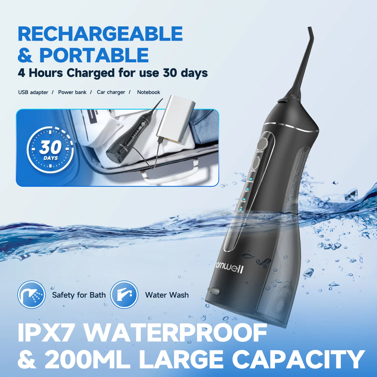 Deep Clean Portable Water Flosser for Healthy Gums - Image 6