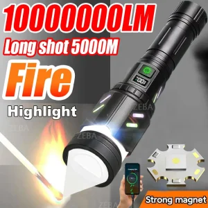 Adventure Ready: 5000 LM LED Flashlight with Laser Pointer
